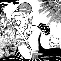 构成艺术(三)#平面构成 #黑白装饰画 #黑白线描画