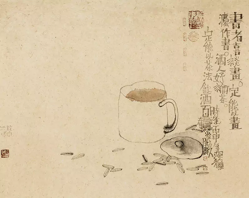 国画茶杯连胜群