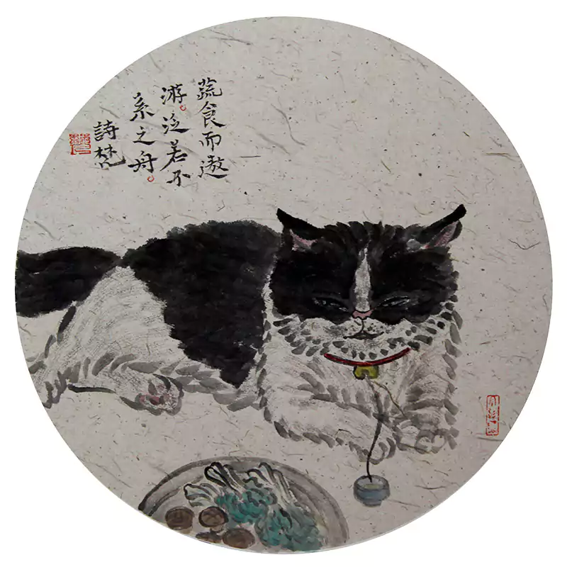 国画猫来自北京宋庄