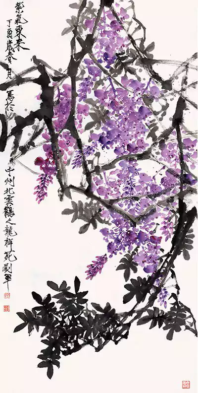 紫气东来 国画