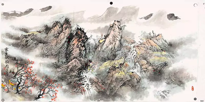 山水花木国画