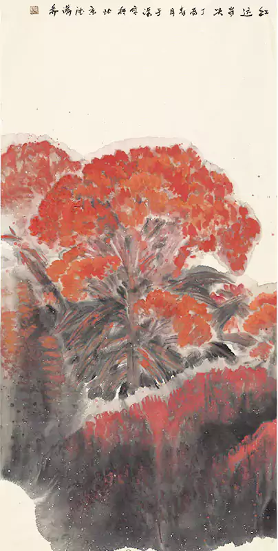 视乎是鸡冠花 国画