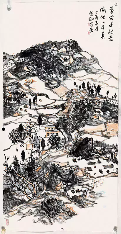 又一幅竖版山水画