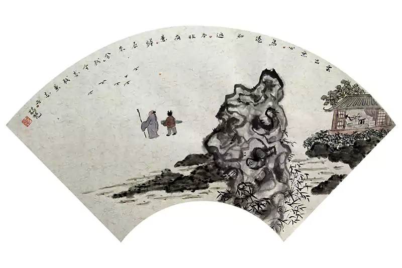 水 山石 国画