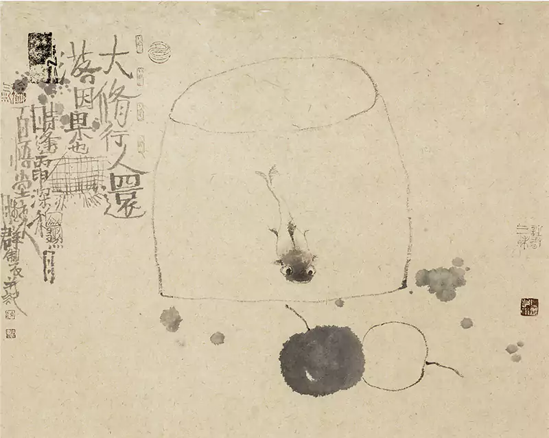 鱼缸里的鱼 国画