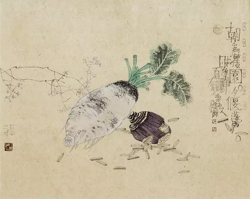 连胜群的连胜群的蔬菜国画