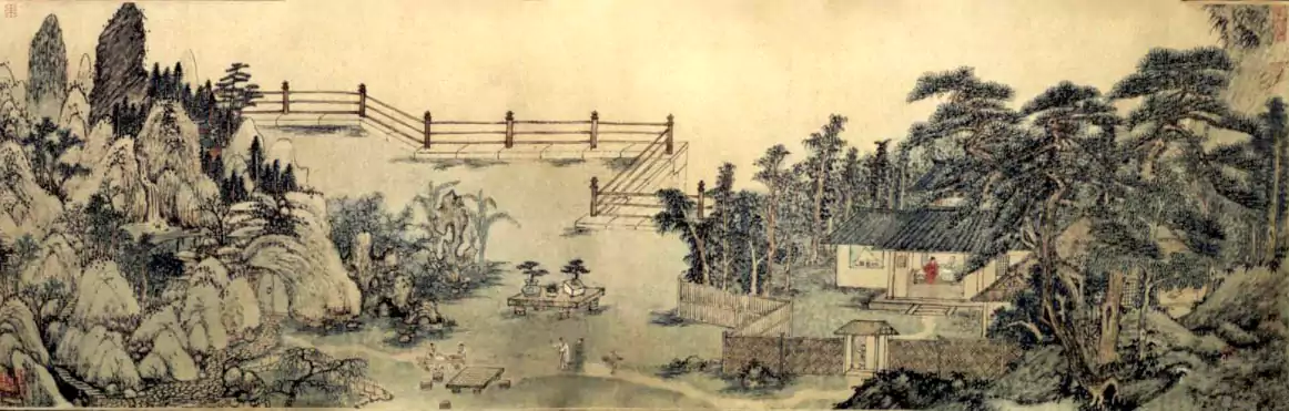 友松图卷 国这名画