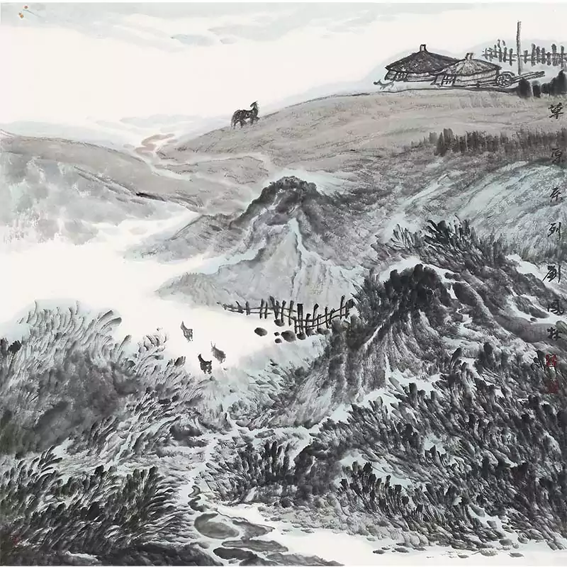 草原系列二 国画