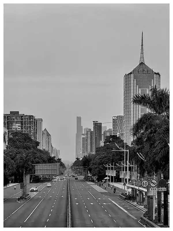 城市街道 黑白