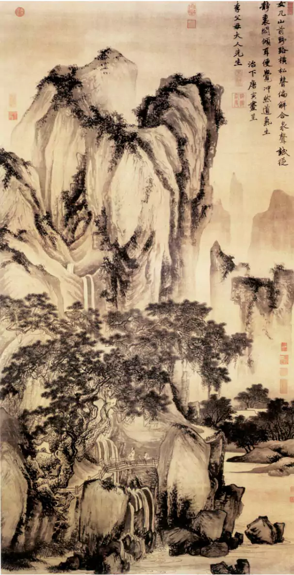 山路松声图 明代 唐寅