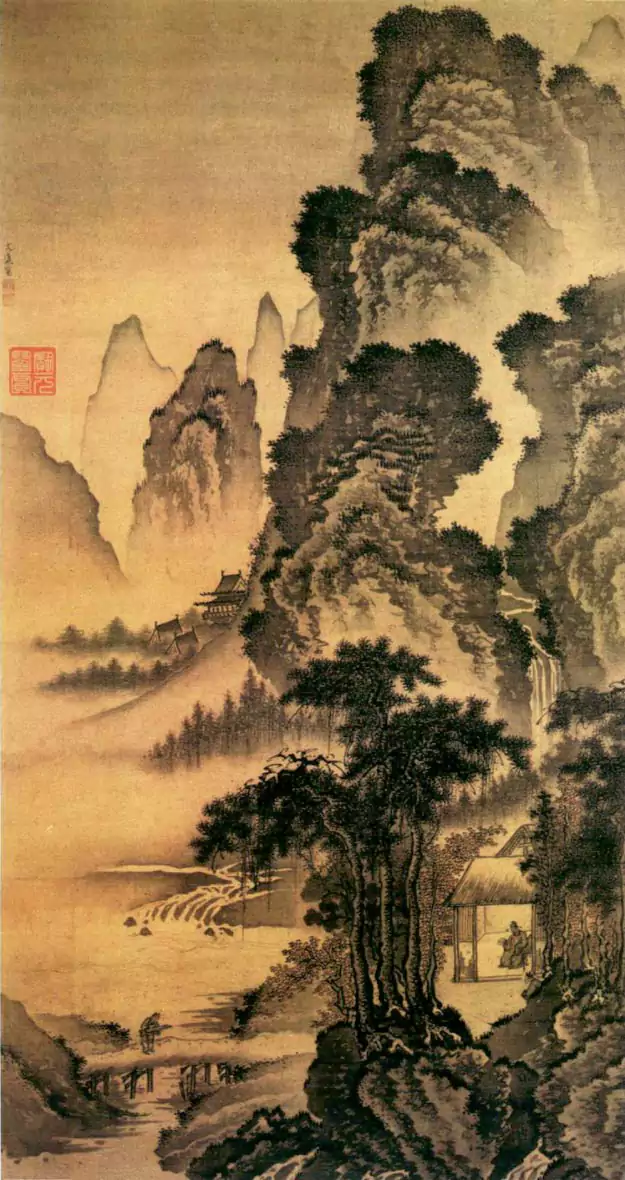 《溪堂诗思》[明]戴进