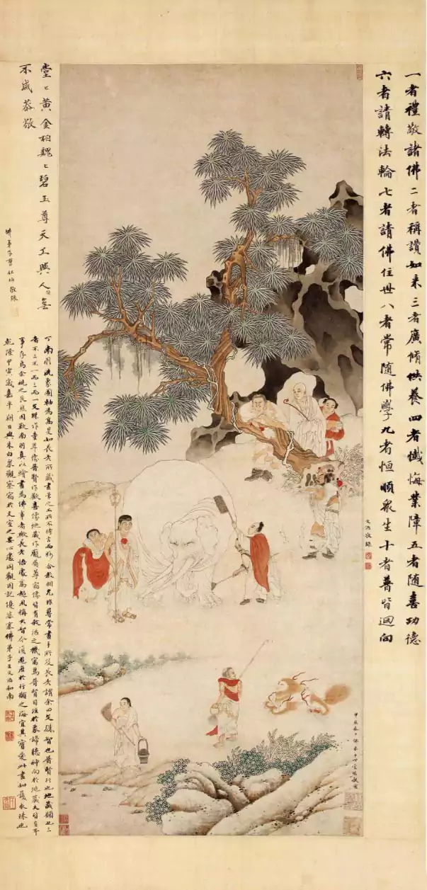 丁云鹏《洗象图》