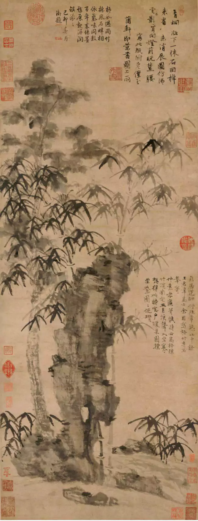 梧竹秀石元倪瓒