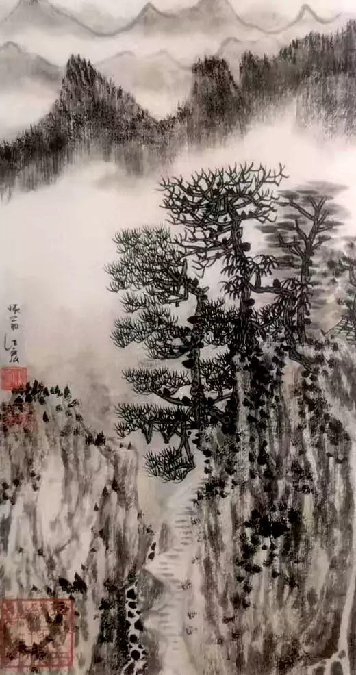 竖条山林